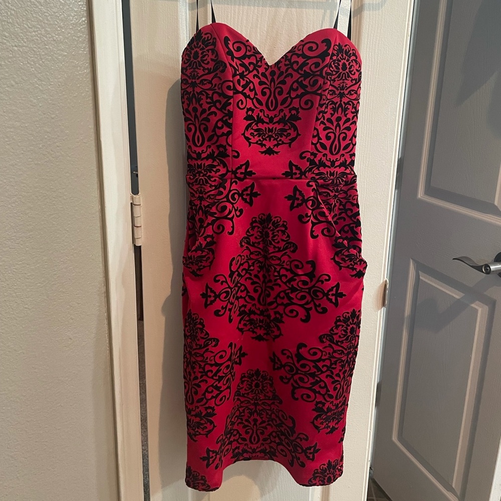 Strapless B Darlin Midi Dress. Size 1/2